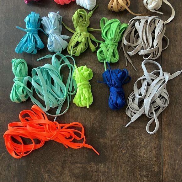 Pairs Colored Shoe laces Flat Shoelaces Multipack Shoestrings for Sneakers boots - Picture 5 of 7